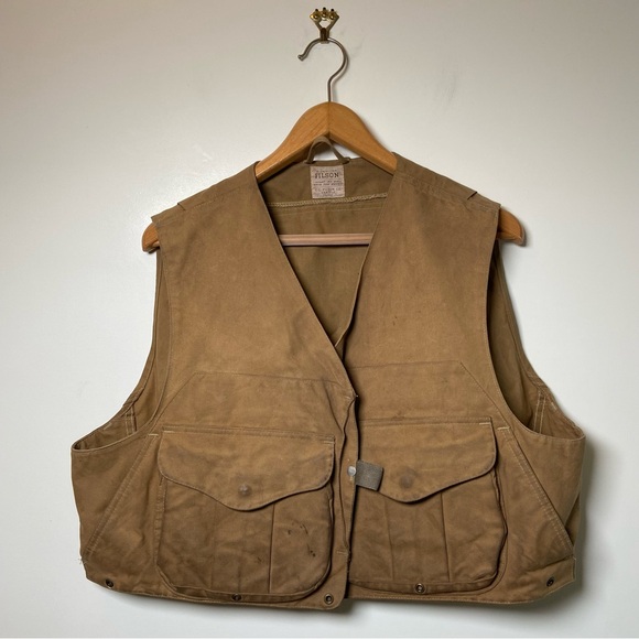 Filson Vintage Waxed Cotton Canvas Hunting Vest - Picture 1 of 14
